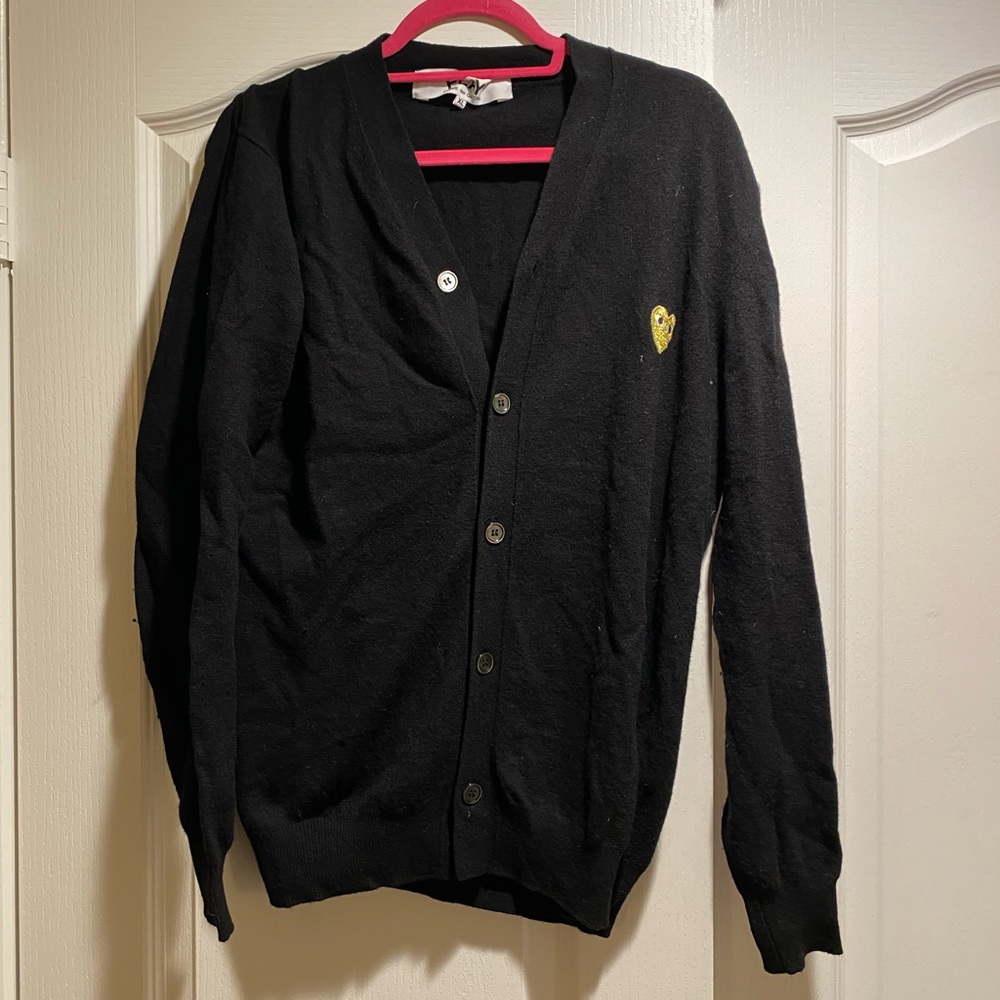 Comme Des Garçons Play Black Cardigan - Picture 2 of 8